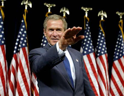 George W. Bush Gives Fascist Salute