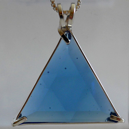 Tibetan Blue Obsidian Star of David Pendant