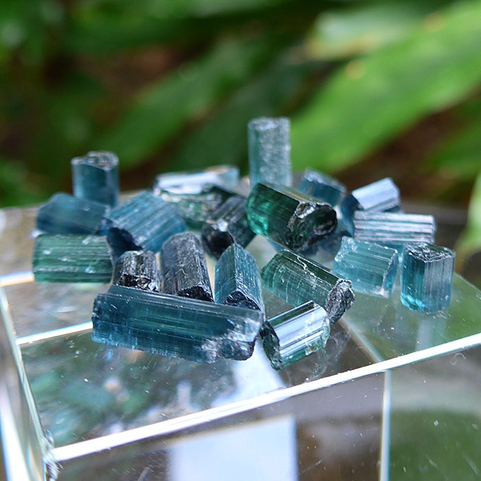 blue tourmaline crystal