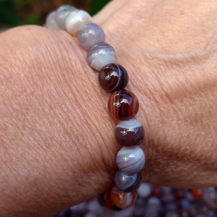 Earth and Sky Tones Botswana Agate Power Beads