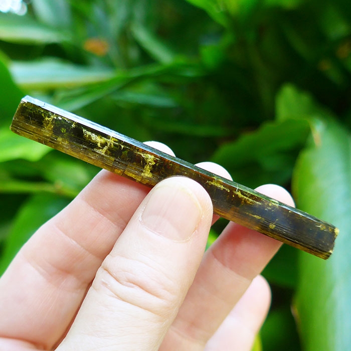 Long Olive Green and Umber Epidote Specimen